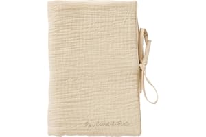 BB&CO Protège-carnet de santé gaze de coton (Biscuit)