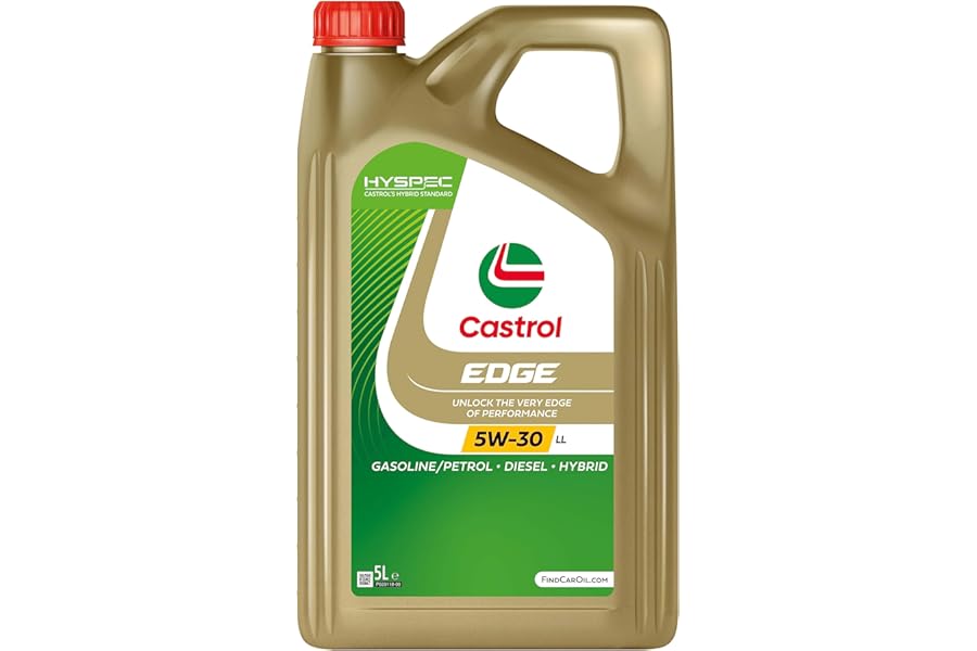 Castrol EDGE 5W-30 LL, Aceite de Motor Avanzado Sintético, Cumple con las Especificaciones ACEA C3 y API SQ, 5L