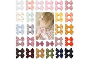 JOYOYO 50 pièces Barrettes bébés filles Ruban complet recouvert, Petites pinces à cheveux Craft de 2 pouces pour les cheveux fins de tout-petit