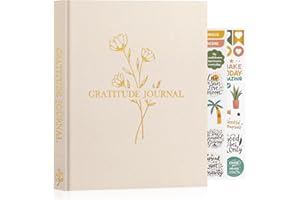 Lanpn Dzienny dziennik wdzięczności dla kobiet i mężczyzn, 4-miesięczny planer uważności i afirmacji, 5-minutowy wdzięczny pamiętnik, 20 x 23 cm, refleksja z przewodnikiem z podpowiedziami