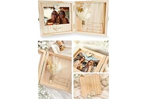 Joli Coon Freundin Geschenk - Glück ist es eine Freundin wie Dich zu haben Holzbox - Hochwertige Geschenk Holzbox 14 x 14 x 3 cm