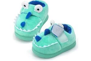 Dream Bridge Enfants Pantoufles Chaussures d'intérieur antidérapantes garçons et Filles Pantoufles d'extérieur Chaudes Chaussures de Dinosaure Souples et Confortables avec Velcro