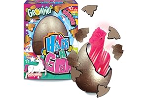 Hatch n Grow Mini jednorożce od Deluxebase. Małe jajko wylęgowe aktywowane wodą z rosnącą figurką jednorożca, zabawka niespodzianka, transformująca zabawka dla dzieci, upominki na imprezę i prezenty.