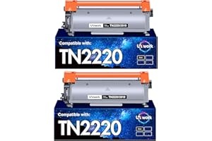 Uniwork Toner Cartridge Replacement for Brother TN2220 TN2010 Compatible with 7055 7060D 7070DW 7460DN 7360N 2130 2240 2240D 2250DN 2270DW 2840(Black, 2-Pack)