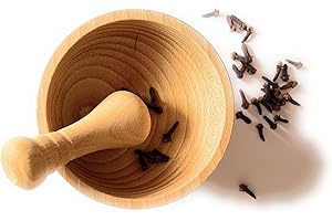 CULIMI Ustensiles de cuisine - Mortai e pestelli in legno - Legno di Faggio Naturale