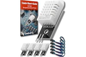 AZDelivery 5 x Temperature and Humidity Sensor Module with Cable Compatible with DHT22 Compatible with AM2302 Compatible with Arduino and Raspberry Pi including E-Book!