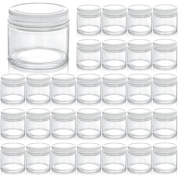 32-Piece Round Aluminum Tins With Screw Lids - 2oz & 1oz Mixed Sizes, White, For Storage & DIY