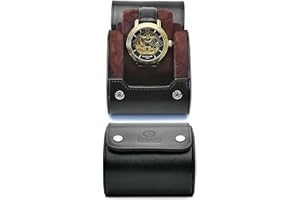 M MIRAGE LUXURY TRAVEL Etui na zegarek dla mężczyzn - etui podróżne na rolkę zegarka, organizer do przechowywania i wyświetlacz, etui na zegarek Mirage