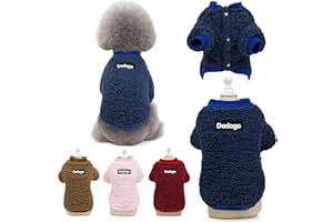 WINMANY Maglione per cani di piccola taglia per gatti e cuccioli, cappotto caldo invernale per animali domestici e freddi, abbigliamento in pile, carino maglione per cani di piccola taglia ragazza ragazzo