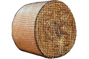 PEESHON Hönät för runda balar, ⌀ 180 cm × H180 cm, hönät för hästar/kor/får, perfekt för fenifierare, nät 4×4 cm