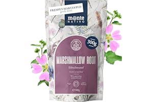 Marshmallow Root Tea Monte Nativo (300g) - Marshmallow root gently dried - Loose tea 100% natural and without additives - Aromatic herbal tea for a delicious infusion