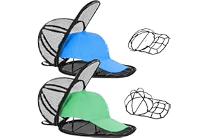 JGGDDU Hat Washer for Baseball Caps, Cap Washer for Baseball Caps, Baseball Cap Washing Rack for Washing Machine or Dishwasher, Foldable Curved Cage Cleaner, Pack of 2, Black