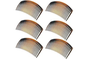 LEPIDI 6 Piezas Laterales de Pelo, Peine de Giro Francés, Peines Laterales de Plástico, Peines para Accesorios de Cabello Fino, para Mujeres, Niñas, Grueso y Fino