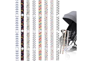 MINSHUXI 8 Stück Spielzeug Gurt Halter Baby Spielzeug Gurtleine Anti Drop Strap Baby Spielzeug Verstellbarer Kinderwagengurt für Kinderwagen Spielzeug（Verschiedene Muster）