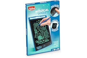 Maped Creativ - Tablette Magique LCD + Stylet - Ardoise Tablette de Dessins Effaçable - Loisirs créatifs et Cadeau pour Enfants dès 4 ans, Noir, Unique