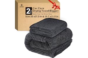 2-Pack 1300GSM Microfiber Car Drying Towel, Ultra-Large & Lint-Free