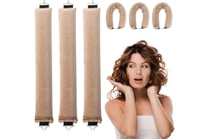 FIDWALL 3 szt. loków bez wysokich temperatur, lokówka do włosów na noc, duże loki do falowanych loków, lokówki bez wysokiej temperatury, DIY stylizacja krótkich i długich włosów (szampan)