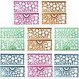 Kidivo Multicolor Geometric Multi shape Ruler/Scale Creative Art & Craft Set Birthday Return Gift Item/Stationery Supplies for Kids (Pack of 8)