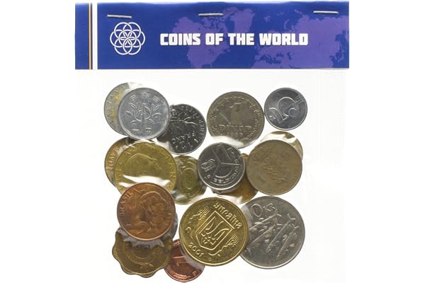 20 pièces étrangères différentes Collection Argent Ensemble de Toute l’Europe. Pièces de Collection, Vieilles pièces de Monnaie pour Votre Album pour la Monnaie, la Tirelire ou Le Porte-Monnaie