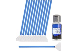IMPULSFOTO Kit de Nettoyage - Pour le capteur Full-frame de l'appareil photo - 6 à 12 nettoyages - 12x 24mm Swab - Sans poussière et emballés sous vide - 15ml - Nettoyant liquide