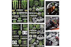 GOTDYBST 4 Stück Motorrad Aufkleber, PVC Aufkleber Motorrad, Selbstklebend Motorradhelm Aufkleber, Wasserfest Dekor Motorrad Sticker, für Gepäck Roller Helme Dirtbikes Elektrofahrräder