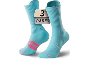 Juclise Calcetines de compresión Coolmax Bamboo para correr para mujer, transpirables, antiampollas acolchados