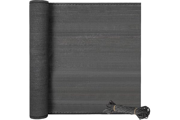EUGAD Brise-Vue Renforcé en HDPE 1x15m avec Corde de 34m,Pare-Soleil Protection de la Vie privée du Balcon Protection Contre Le Vent la poussière Le Soleil Anthracite