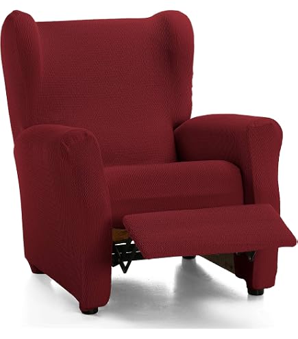Highdi Copripoltrona Relax Reclinabile 4 Pezzi - Elasticizzato Con Tasche, Antiscivolo, Jacquard Lavabile, Nero