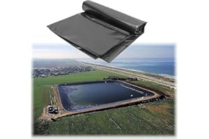 KEIOMI Bâche pour Bassin Extérieur, Bâche D'étang Poissons Noir en HDPE, Étang Liner pour Bassin D'eau Jardin Étangs Koï, Revêtement de bassin en caoutchouc 6x8m 5x7m 4x10m Membrane renforcée pour Bassin