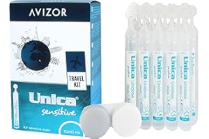 MYSA LENS Solution D'entretien Multifonctions Pour Lentilles UNICA Sensitive 10 unidoses de Avizor - Travel Pack 10 x 10 ml Etui Pour Lentilles