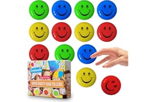 SOL 12pk Kids Yoyos Party Bag Fillers, Assorted Colour Smiley Design Trick Yo-Yo, Perfect Toy for Beginners, Lightweight and Fun, Ideal Entertainment for Children's Parties of All Ages