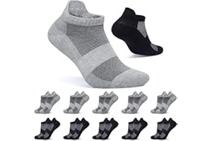 FALARY 10 Paar Sneaker Socken Herren Damen Kurze Socken Baumwolle Sportsocken Atmungsaktive Laufsocken