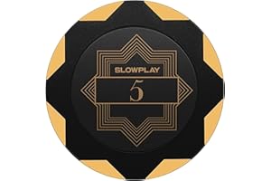 SLOWPLAY Nash Fichas de póquer Clay | Fichas Numeradas de póquer Tournament, 40 mm, 14 Gramos, 50 Unidades | Juego Fichas de Póquer, Arcilla Fichas de Póquer Ideal para Texas Holdem Poker (5)