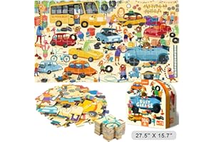 Mideer Floor Puzzles Jigsaw for Kids Ages 4-8, Preschool Learning & Education Toys, Jigsaw Puzzles for Kids Ages 4+， Kids Puzzles Ages 6-8, Toddler Puzzles Floor Puzzle Games with Storage Box