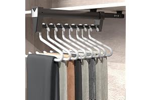 ARESVRGO Perchero para Armario Extraible,Pantalonero Extraible Armario 25-61CM,Ahorra Espacio de Almacenamiento,Adecuado para Organizar Ropa y Pantalones en Armarios y áReas de Almacenamiento