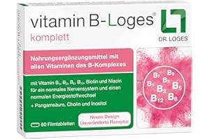 ‎DR. LOGES vitamin B-Loges® komplett - 120 Filmtabletten - Nahrungsergänzungsmittel mit allen Vitaminen des B-Komplexes