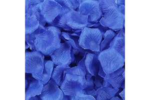 Azexcy 1000 Pezzi Petali di Rosa, Petali di Fiori Finti Rose Artificiali Foglie Regali Decorazioni per San Valentine Matrimonio Anniversario Compleanno, Blu