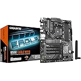 GIGABYTE B550 Eagle WIFI6 Anakart, AMD AM4 Ryzen 5000 İşlemcileri, ATX, DDR4, 2X M.2, PCIe 4.0, WIFI6, 1GbE LAN, EZ-Mandalı d