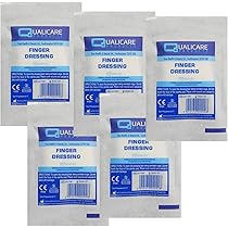 QUALICARE PREMIUM THIN FABRIC FIRST AID FINGERTIP WOUND CUT PLASTERS DRESSINGS
