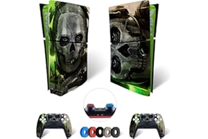 MaD Vision® Extra-Durable Vinyl Skin Set for PS5 Disc Slim + 5 Pairs of Aiming Rings | Scratch-Resistant Sticker Kit for PlayStation 5 + 2 Controllers – for Call of Duty|COD Design