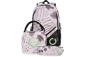 OLUFSENKids - PACK Mochila Infantil + Estuche de lápices y Bolígrafos + Bolsa Térmica para comida y merienda - Tejido ultra-resistente que Repele el Agua - Varios Modelos y Colores