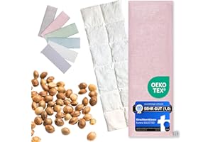 FLORA FURORA Wärmekissen Mikrowelle XXL 20x60 cm Kirschkernkissen, Bio OEKO TEX schadstofffrei | Körnerkissen groß lang (Nacken, Schulter, Rücken, Bauch, Füße, Beine, Gesicht), Traubenkernkissen