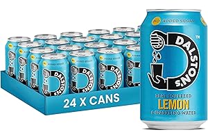 Dalston's Sparkling Lemon Soda (24 x 330ml) - Real Squeezed Lemon & Sparkling Water - 46 Kcal - No Added Sugar - No Artificial Sweeteners - Healthy Alternative - Low Calorie - Vegan