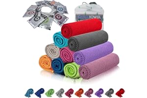 LLWQUANZSS [6Pack]Kühlendes Handtuch, Eis-Sport-Handtuch, kühles Handtuch für sofortige Kühlung, für Yoga, Reisen, Golf, Fitnessstudio, Camping, Fitness, Laufen, Workout und weitere Aktivitäten (90x 30cm)