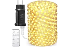 BESCOST Guirnaldas Luces Exterior 50M, 500 LED Cadena de Luces, Luces Exterior con 8 Modos, Impermeables Luces LED Exterior, Decoración para Navidad, Fiesta, Boda, Patio, Jardín, Festival, etc