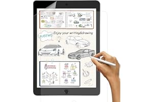 SUEEWE [2 Pezzi] Effetto Carta Pellicola per iPad 9/8/7 Generazione (10,2 Pollici, 2021/2020/2019), Feel Like Opaca Paper Pellicola in PET per Disegnare Schizzi Scrittura