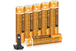 CUCESH 6 Pack 550mAh HHR-55AAABU AAA NI-MH Rechargeable Batteries for Panasonic 1.2V BT Gigaset Cordless Phones