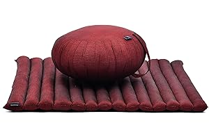‎LEEWADEE Leewadee Meditationskissen Set Sitzkissen Rund Zafu Yoga Kissen Zabuton Yogakissen Meditationskissen Meditation Zubehör Yoga Sitzkissen Yoga Meditationskissen, Kapok