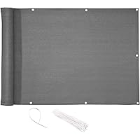 CelinaSun Sichtschutz Balkon 0,75 x 3 m anthrazit HDPE Balkonbespannung mit Kabelbinder atmungsaktiv Balkonumrandung