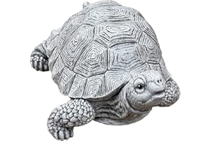stoneandstyle Statuetta in pietra naturale a forma di tartaruga, resistente al gelo, in pietra massiccia